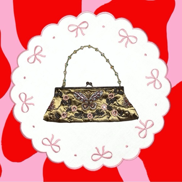 vintage butterfly beaded purse 🧚🏻 - Picture 3 of 8